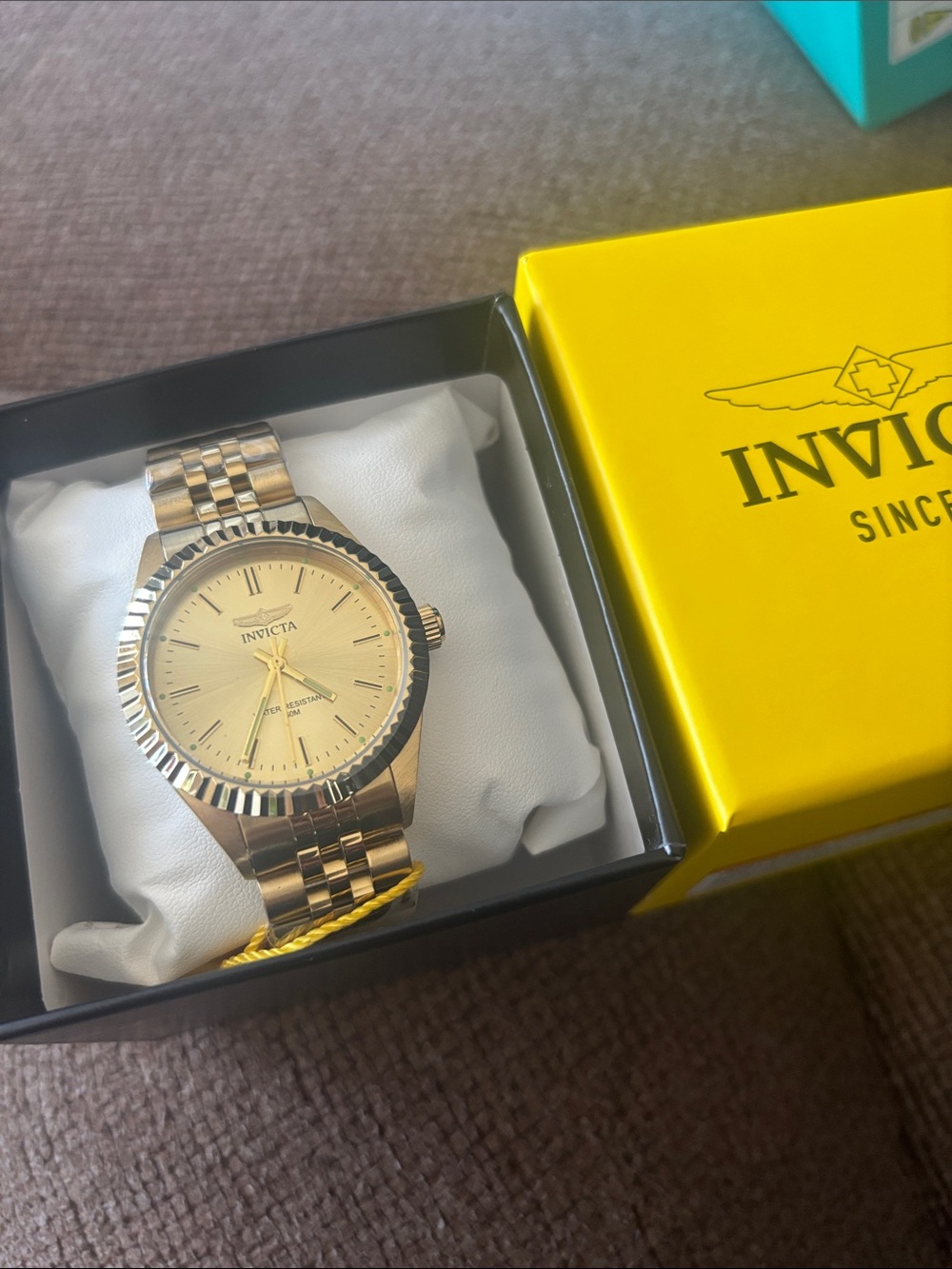Invicta Gold-Tone Bracelet Watch with Champagne Dial